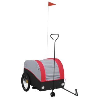 Przyczepka rowerowa, czarno-czerwona, 45 kg, żelazo Lumarko!