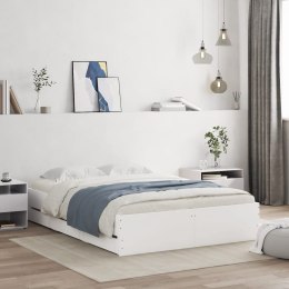 Rama łóżka z szufladami, biała, 135x190 cm Lumarko!
