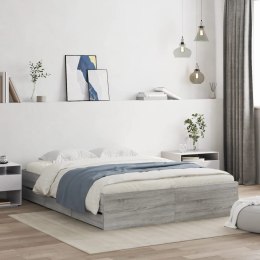 Rama łóżka z szufladami, szary dąb sonoma, 140x200 cm Lumarko!