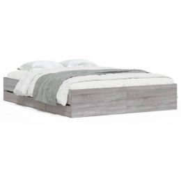 Rama łóżka z szufladami, szary dąb sonoma, 140x200 cm Lumarko!