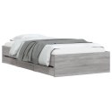 Rama łóżka z szufladami, szary dąb sonoma, 90x200 cm Lumarko!