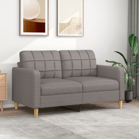 Sofa 2-osobowa, kolor taupe, 140 cm, tapicerowana tkaniną Lumarko!