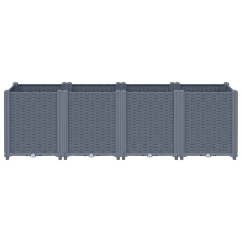 Donica ogrodowa, szara, 160x40x53 cm, PP Lumarko!