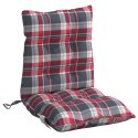 Poduszki na krzesła z niskim oparciem, 2 szt., w czerwoną kratę Lumarko!