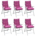 Poduszki na krzesła z niskim oparciem, 6 szt., różowe Lumarko!