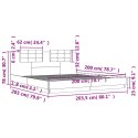 Rama łóżka z wezgłowiem i LED, szary dąb sonoma, 200x200 cm Lumarko!