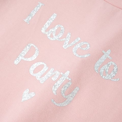 Koszulka dziecięca, z falbankami, jasny róż, 116 Lumarko! #