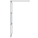 Ścianka prysznicowa, czarna, 100x195 cm, półmrożone szkło ESG Lumarko!