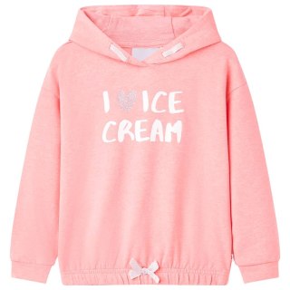 Bluza dziecięca z kapturem, jasnoróżowa, 116 Lumarko!