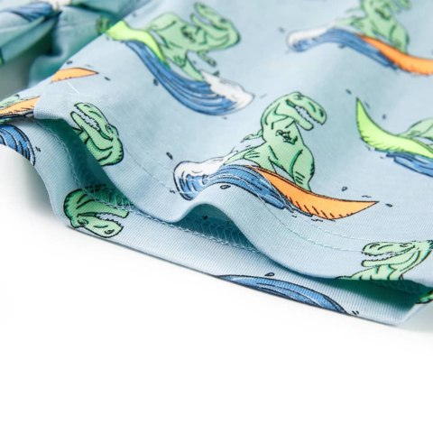 Piżama dziecięca z krótkimi rękawami, jasnoniebieska, 104 Lumarko!