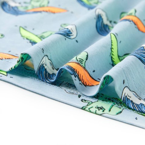 Piżama dziecięca z krótkimi rękawami, jasnoniebieska, 128 Lumarko!