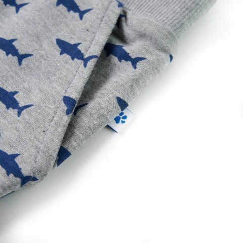 Szorty dziecięce ze sznurkiem ściągającym, jasnoszary melanż, 116 Lumarko!