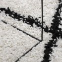 Dywan z wysokim runem, kremowo-czarny, 100x200 cm Lumarko!