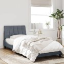 Rama łóżka z zagłówkiem, ciemnoszara, 90x190 cm, aksamitem Lumarko!