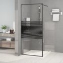 Ścianka prysznicowa, czarna, 90x195 cm, przezroczyste szkło ESG Lumarko!