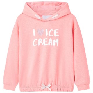 Bluza dziecięca z kapturem, jasnoróżowa, 104 Lumarko!