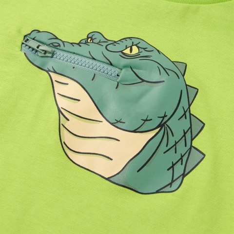 Koszulka dziecięca z krótkimi rękawami, limonkowa, 128 Lumarko! #