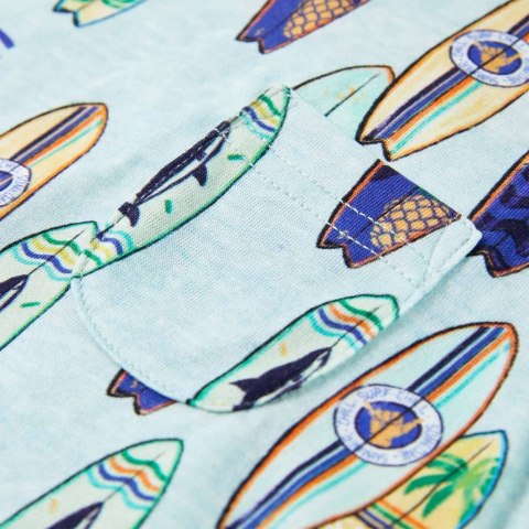 Dziecięca koszulka bez rękawów, jasnoniebieski melanż, 104 Lumarko! #