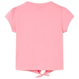 Koszulka dziecięca z krótkimi rękawami, fluorescencyjny róż, 104 Lumarko!