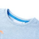 Koszulka dziecięca z krótkimi rękawami, jasnoniebieski melanż, 128 Lumarko!