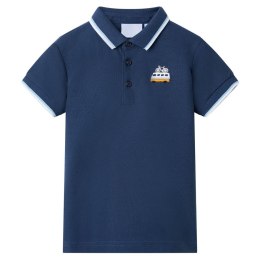 Koszulka dziecięca polo, ciemnoniebieska, 104 Lumarko!