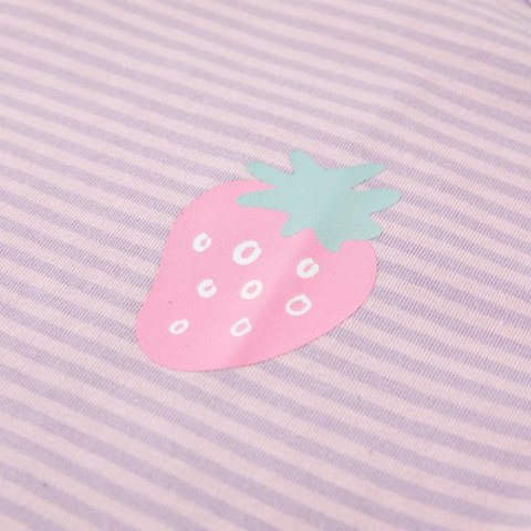 Koszulka dziecięca z falbankowymi rękawkami, liliowa, 128 Lumarko! #