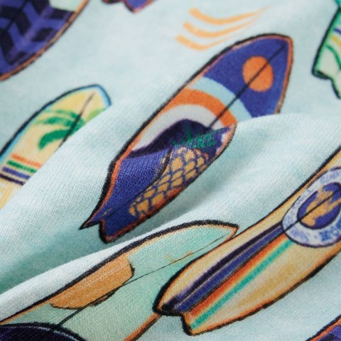 Szorty dziecięce ze sznurkiem ściągającym, jasnoniebieski melanż, 128 Lumarko!