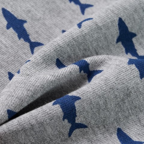 Szorty dziecięce ze sznurkiem ściągającym, jasnoszary melanż, 140 Lumarko!