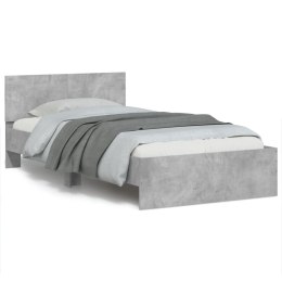 Rama łóżka z wezgłowiem i LED, szarość betonu, 100x200 cm Lumarko!