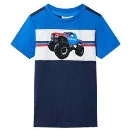 Koszulka dziecięca z krótkimi rękawami, niebiesko-granatowa, 104 Lumarko!