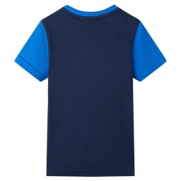 Koszulka dziecięca z krótkimi rękawami, niebiesko-granatowa, 104 Lumarko!