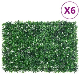  vidaXL Maty ogrodzeniowe, sztuczny żywopłot, 6 szt., zielone, 40x60cm Lumarko!