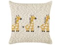 2 bawełniane poduszki dla dzieci w żyrafy beżowe CHILARI Lumarko!