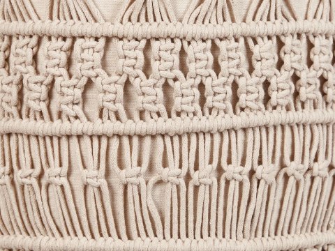 Puf bawełniany makrama 40 x 40 x 40 cm beżowy THAKOT