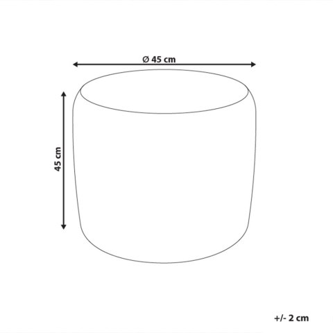 Puf bawełniany makrama 40 x 40 x 40 cm beżowy THAKOT