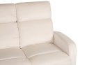 Sofa 2-osobowa welurowa z elektryczną funkcją relaksu biała VERDAL Lumarko!