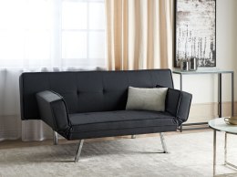 Tapicerowana sofa rozkładana czarna BRISTOL Lumarko!