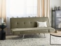 Tapicerowana sofa rozkładana zielona BRISTOL Lumarko!