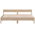 Rama łóżka z wezgłowiem, 200x200 cm, lite drewno sosnowe Lumarko!