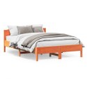 Rama łóżka z wezgłowiem, woskowy brąz, 150x200 cm, sosnowa Lumarko!