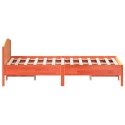 Rama łóżka z wezgłowiem, woskowy brąz, 150x200 cm, sosnowa Lumarko!