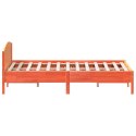 Rama łóżka z wezgłowiem, woskowy brąz, 200x200 cm, sosnowa Lumarko!