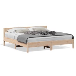 Rama łóżka z zagłówkiem, 180x200 cm, sosnowa Lumarko!