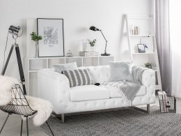 Sofa 2-osobowa ekoskóra biała VISSLAND Lumarko!