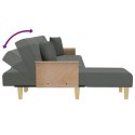 Sofa rozkładana L, ciemnoszara, 279x140x70 cm, tkanina Lumarko!