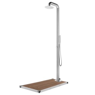 Prysznic ogrodowy z brązową podstawą, 230 cm, stal nierdzewna Lumarko!