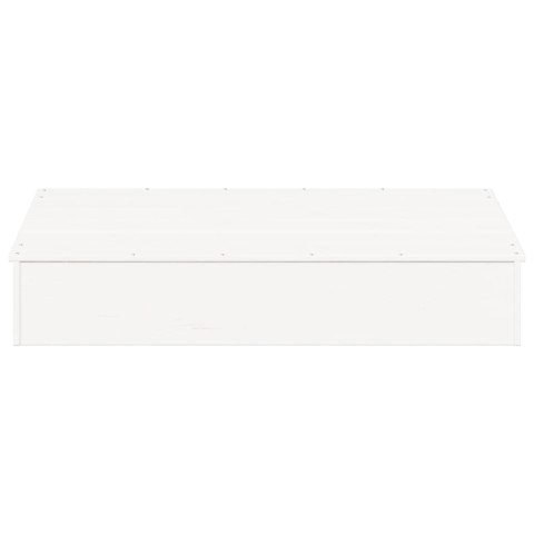 Piaskownica z pokrywą, biała, 111x111x19,5 cm, drewno sosnowe Lumarko!