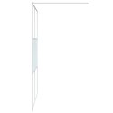 Ścianka prysznicowa, biała, 140x195 cm, przezroczyste szkło ESG Lumarko!