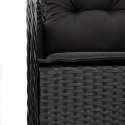 Krzesła ogrodowe z poduszkami, 2 szt., czarne, polirattan Lumarko!