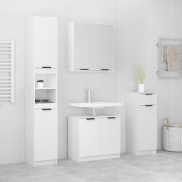 Zestaw 4 szafek do łazienki, biały, materiał drewnopochodny Lumarko!